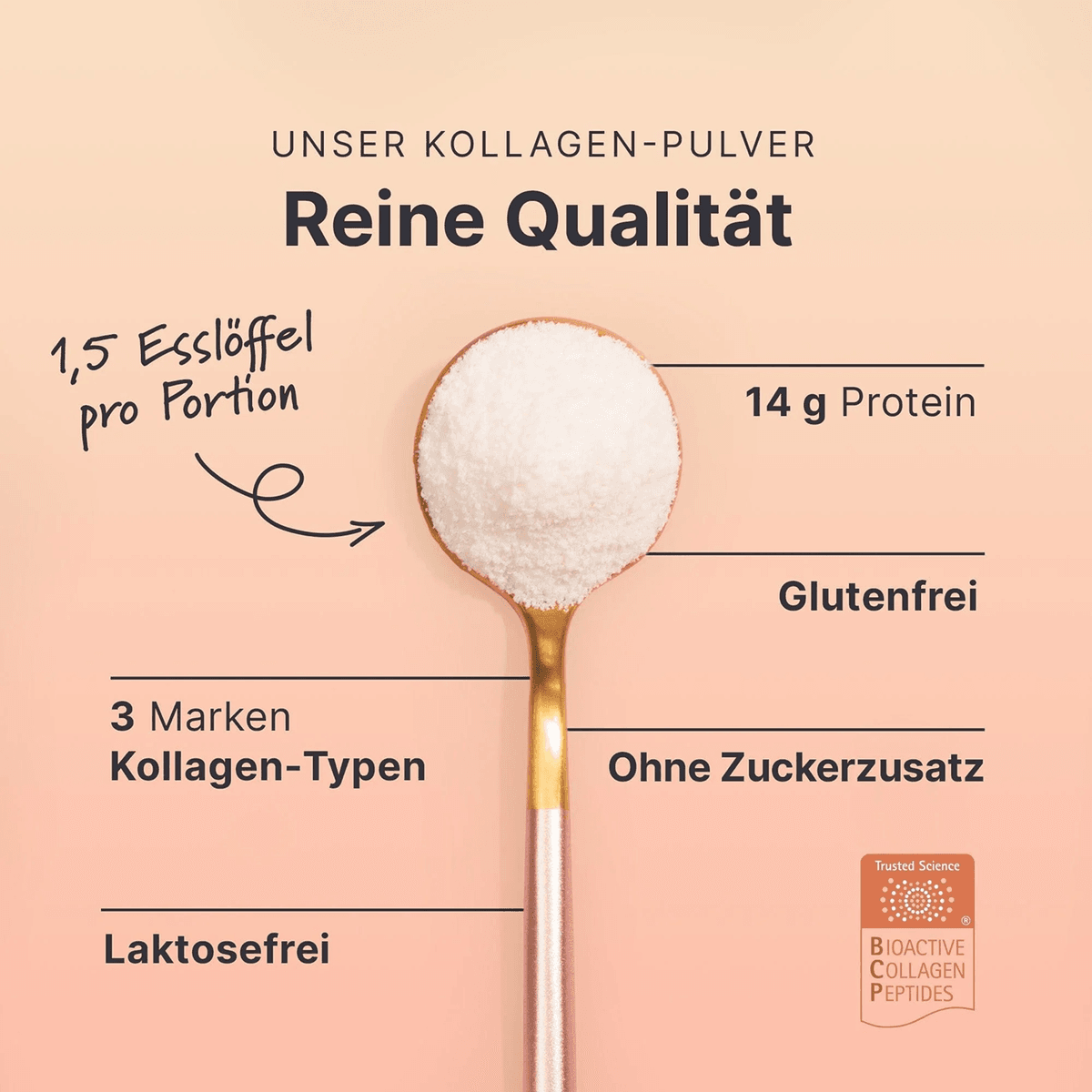 Nährwerte und Inhaltsstoffe des SHEKO Multi Kollagen
